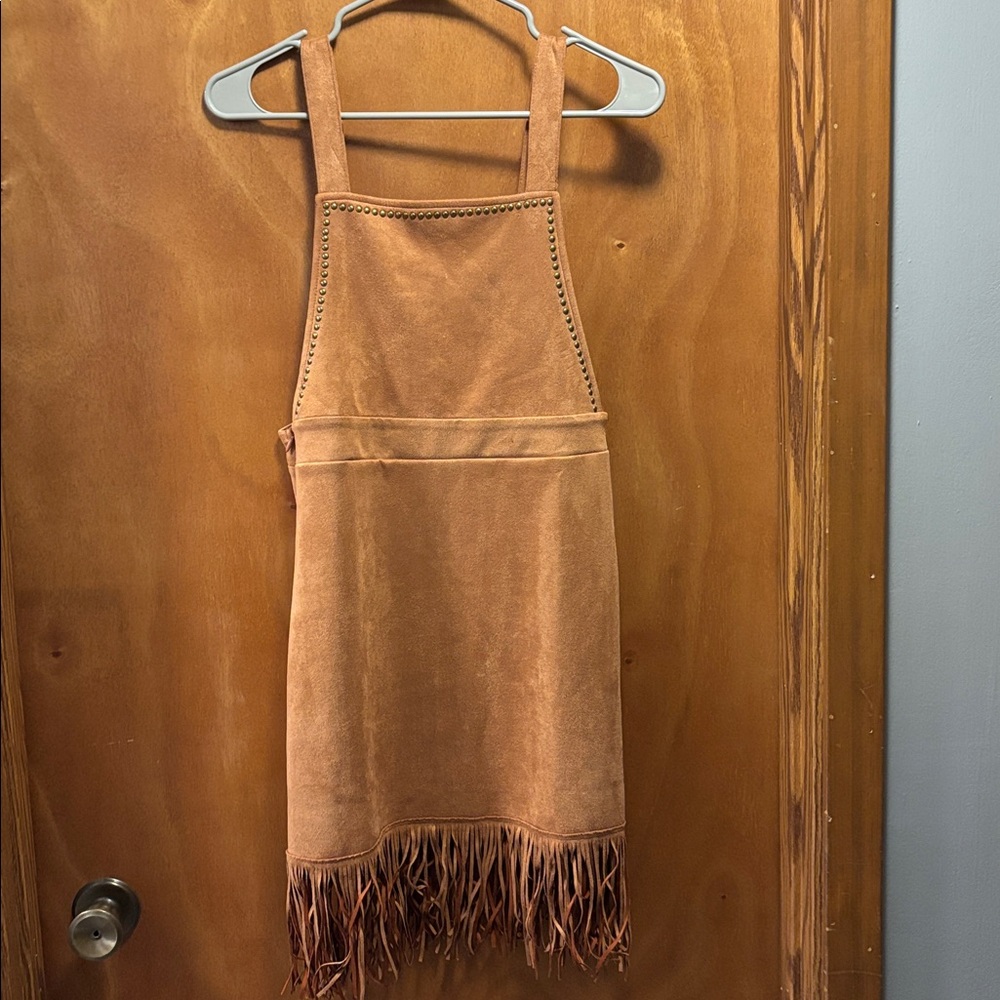 SHEIN Overall Fringe Western Dress